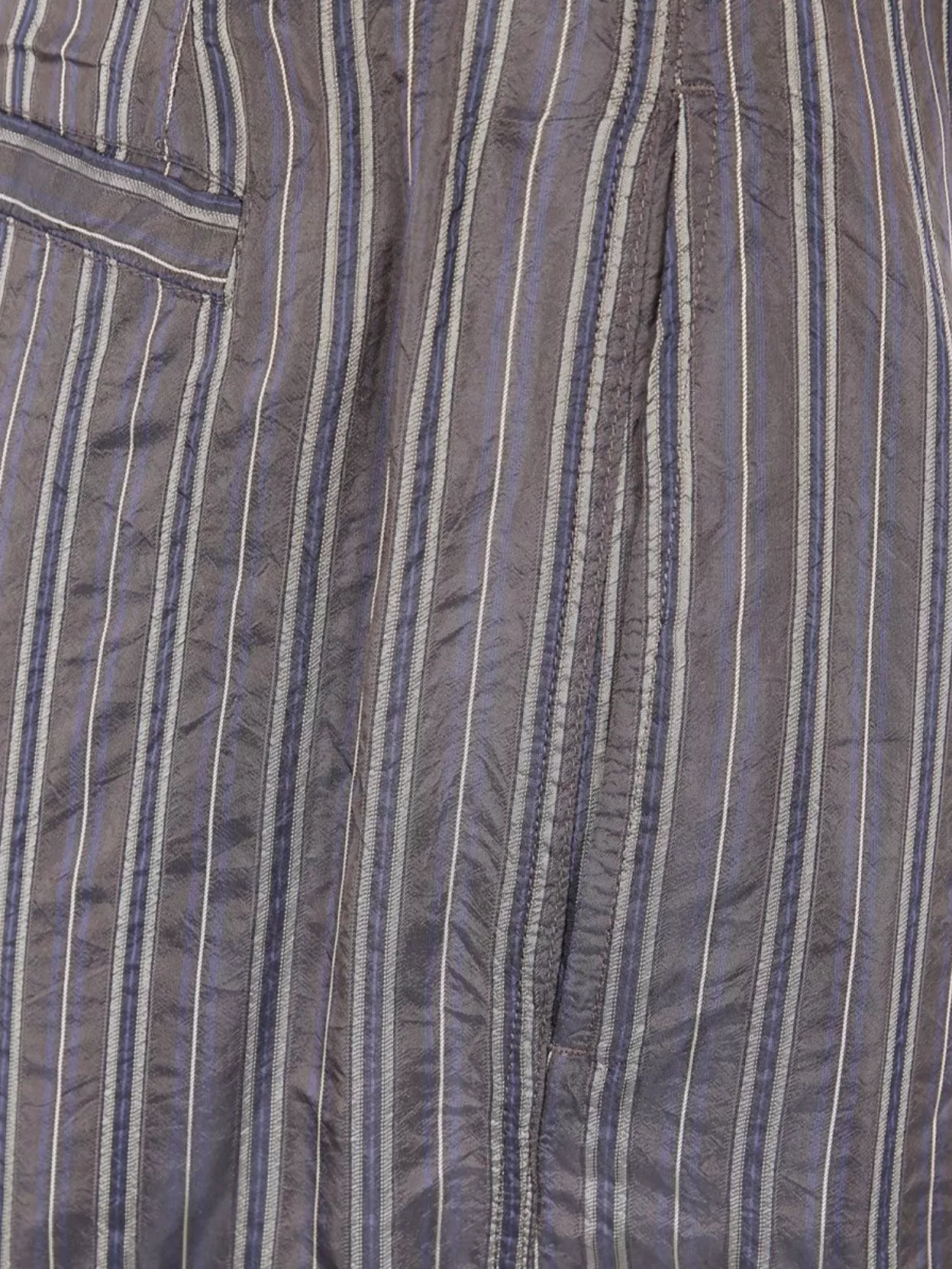 Dries Van Noten Striped Wide-Leg Trousers Pockets