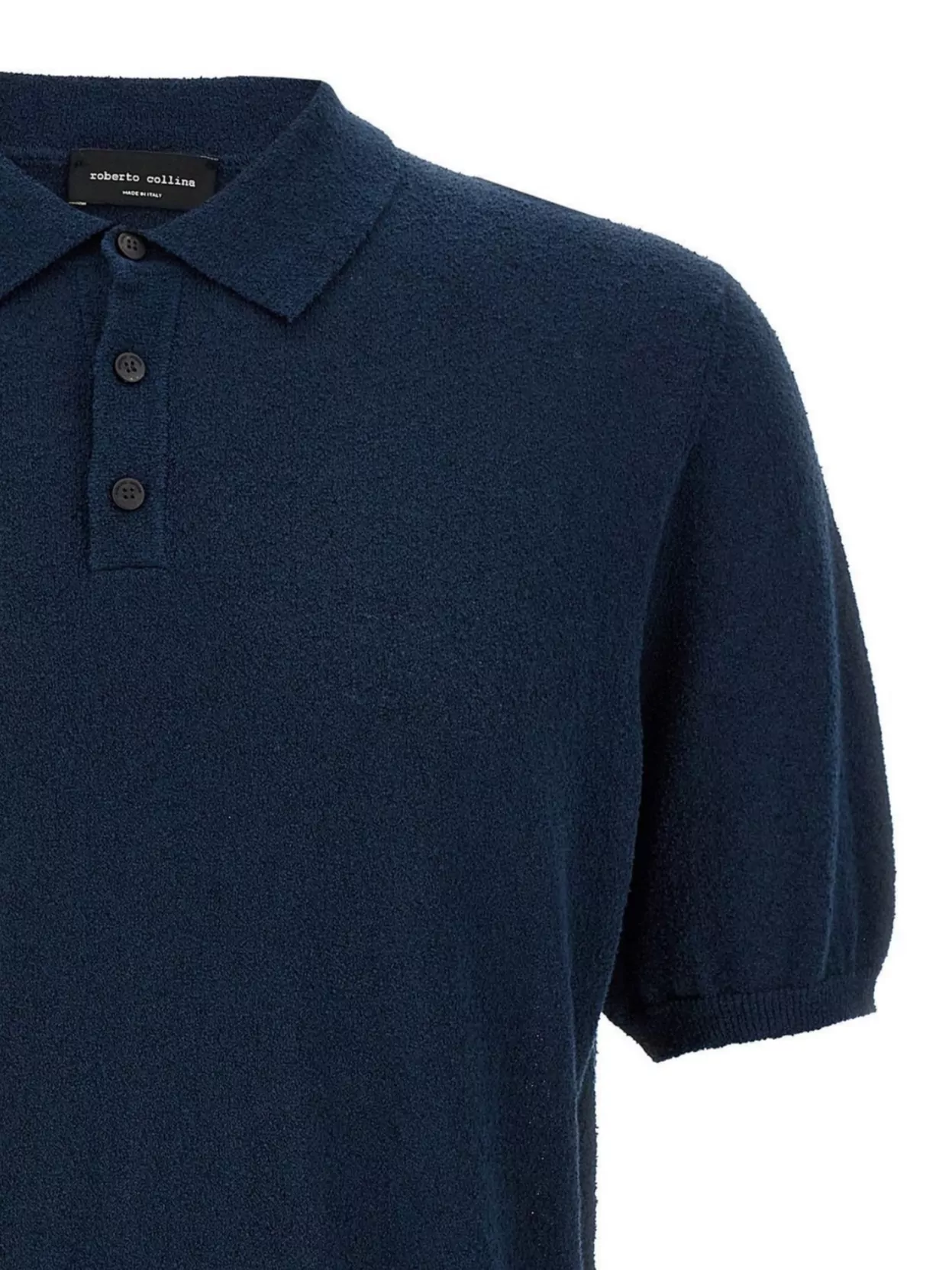 Roberto Collina Ribbed Collar Cotton Polo Shirt