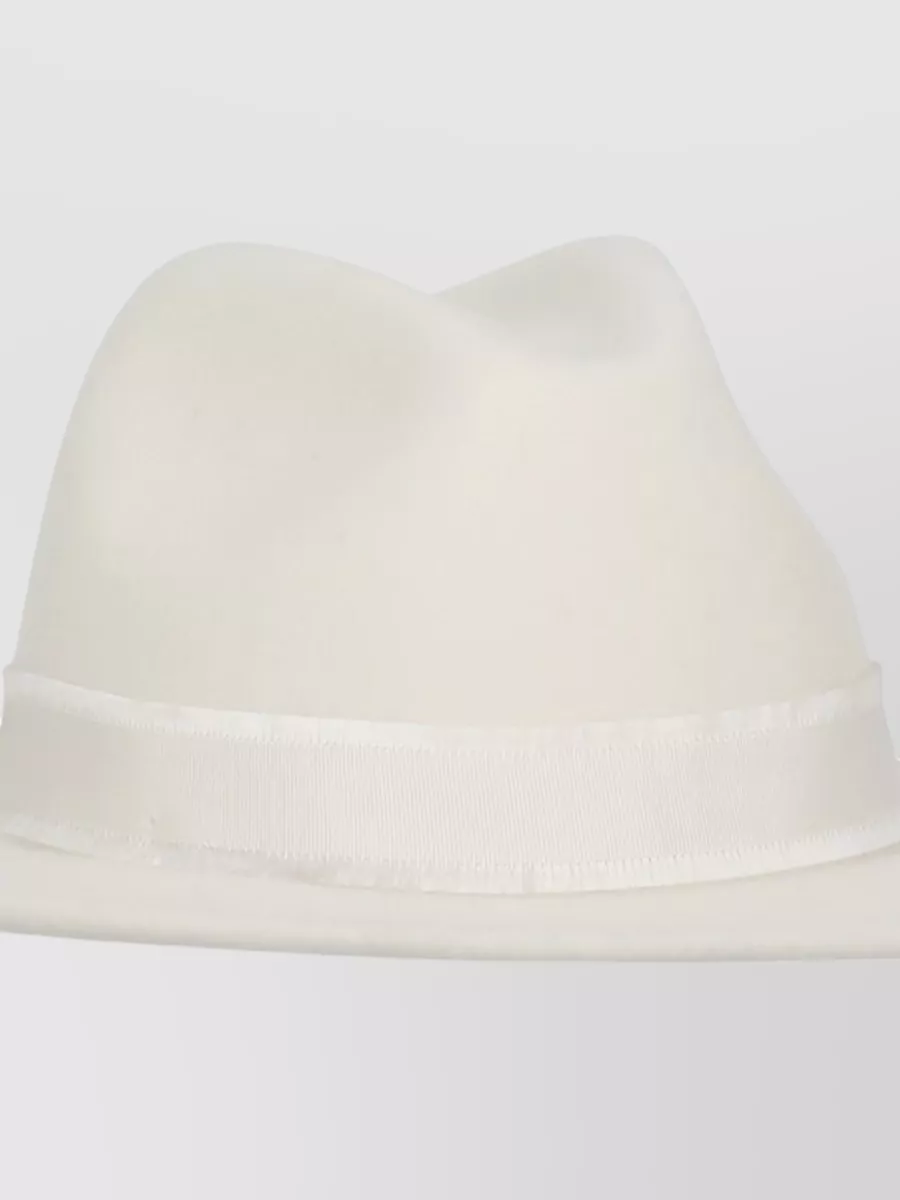 Antonelli Firenze Womens Wool Hat Ribbon Band Wide Brim