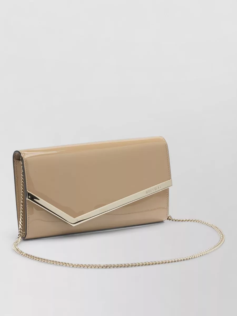 Jimmy Choo Emmie Clutch Bag Envelope Shape Chain