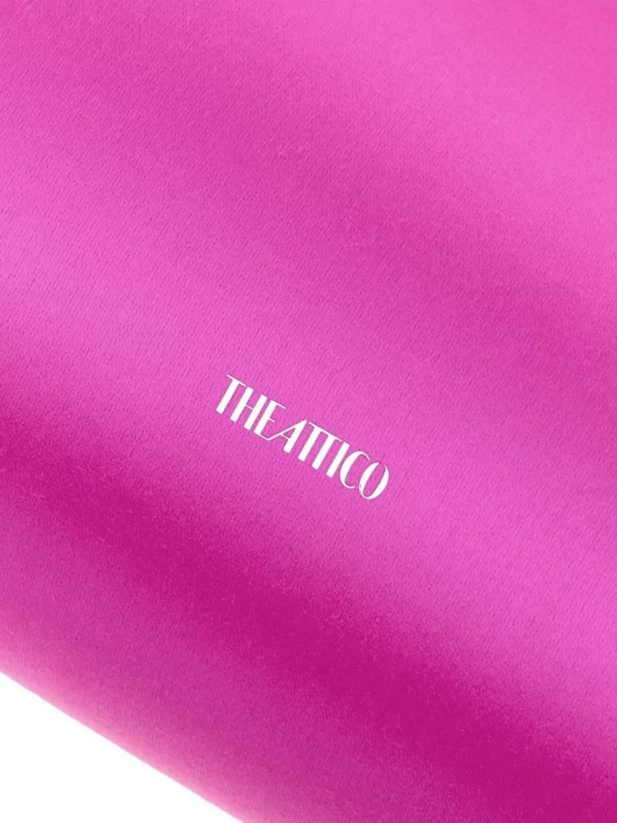Attico Satin Clutch With Protective Metallic Feet