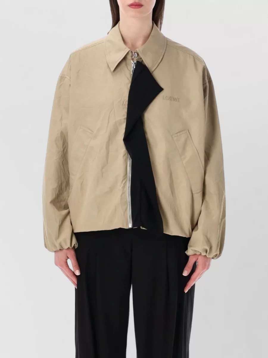 Loewe Silk panel single-breasted jacket