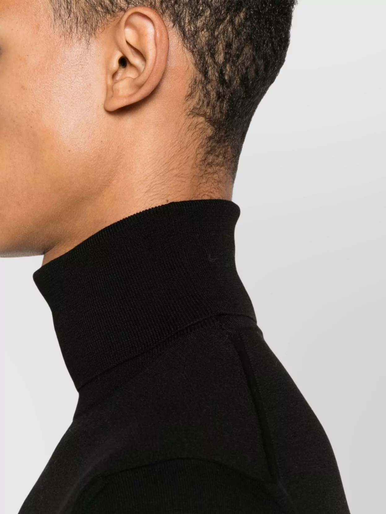 Zanone Ribbed Turtleneck Sweater Long Sleeves