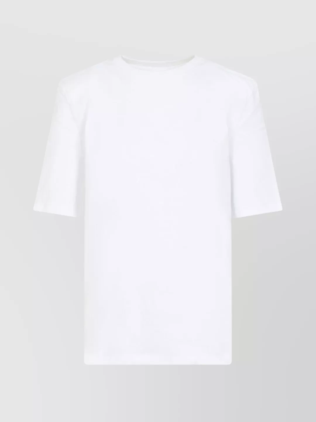 The Frankie Shop Short Sleeve Crew Neck Padded Shoulder Top