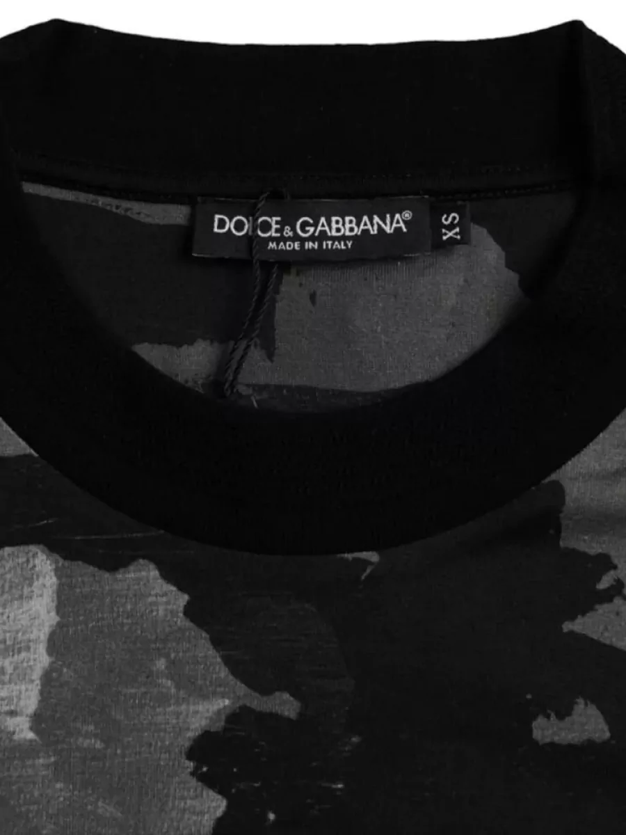 Dolce&Gabbana Camouflage Cotton Crewneck T-Shirt