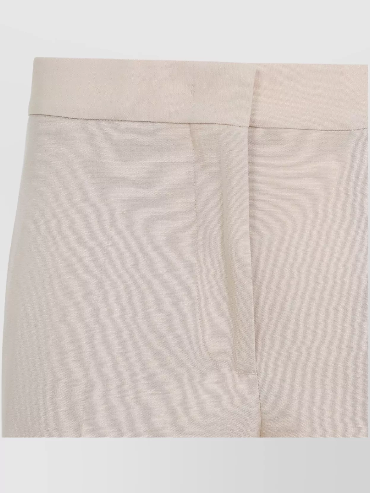 Fabiana Filippi Straight Leg Wool Blend Pants With Pockets