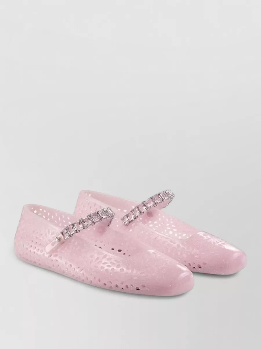 Jimmy Choo glitter jelly ballet flats