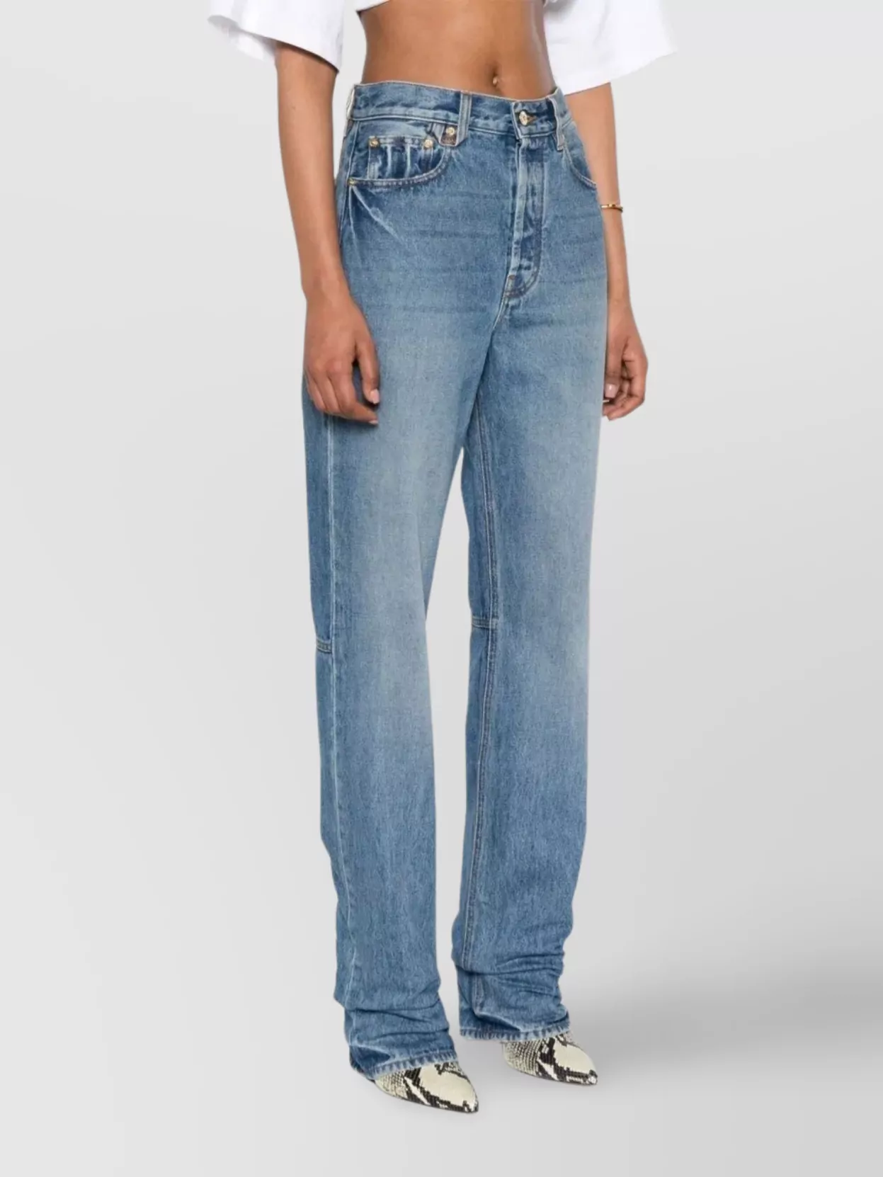 Shop Jacquemus High Waist Straight Fit Trousers