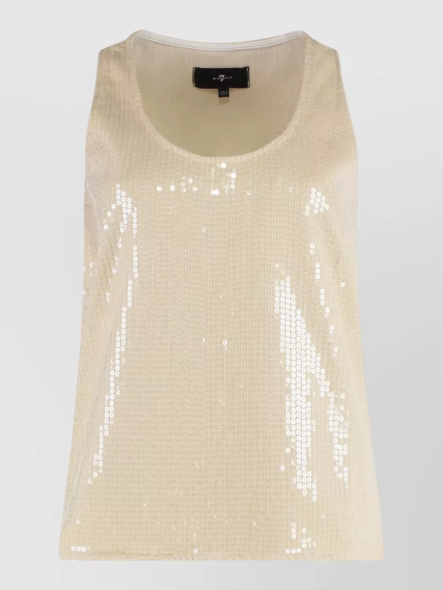 7 For All Mankind Sleeveless Sequin Top
