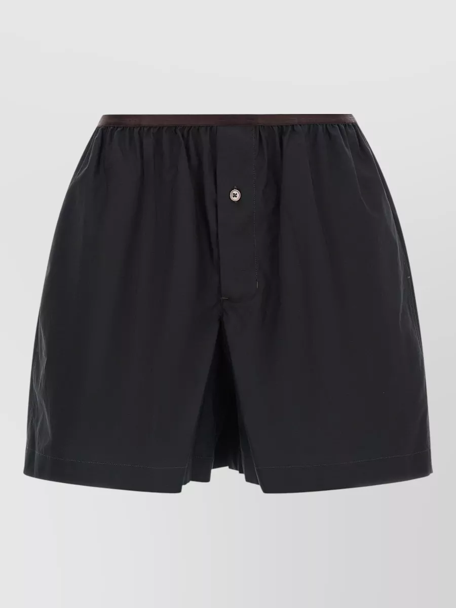 Lemaire Silk blend wide-leg knee-length shorts