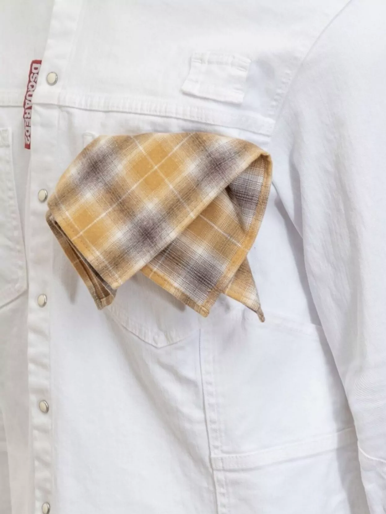Dsquared2 Collared Plaid Shirt With Chest Pockets