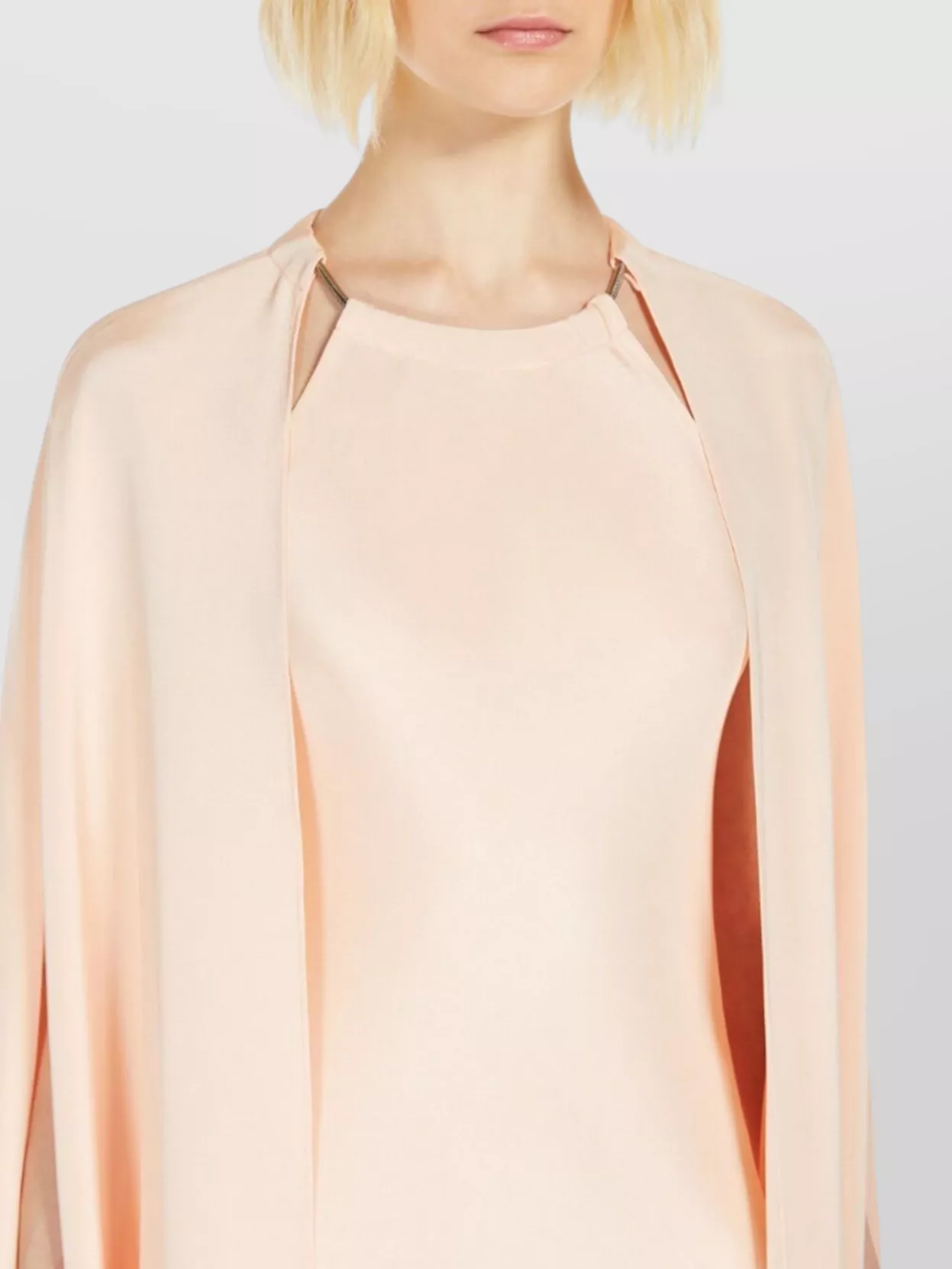 Max Mara Silk Crêpe De Chine Dress With American Neckline