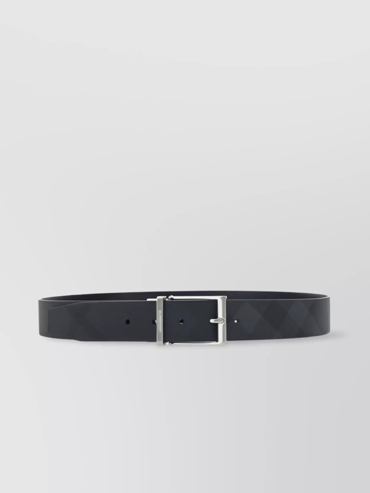 Burberry Belt Featuring Iconic Tartan Print And Metal Buckle In Black