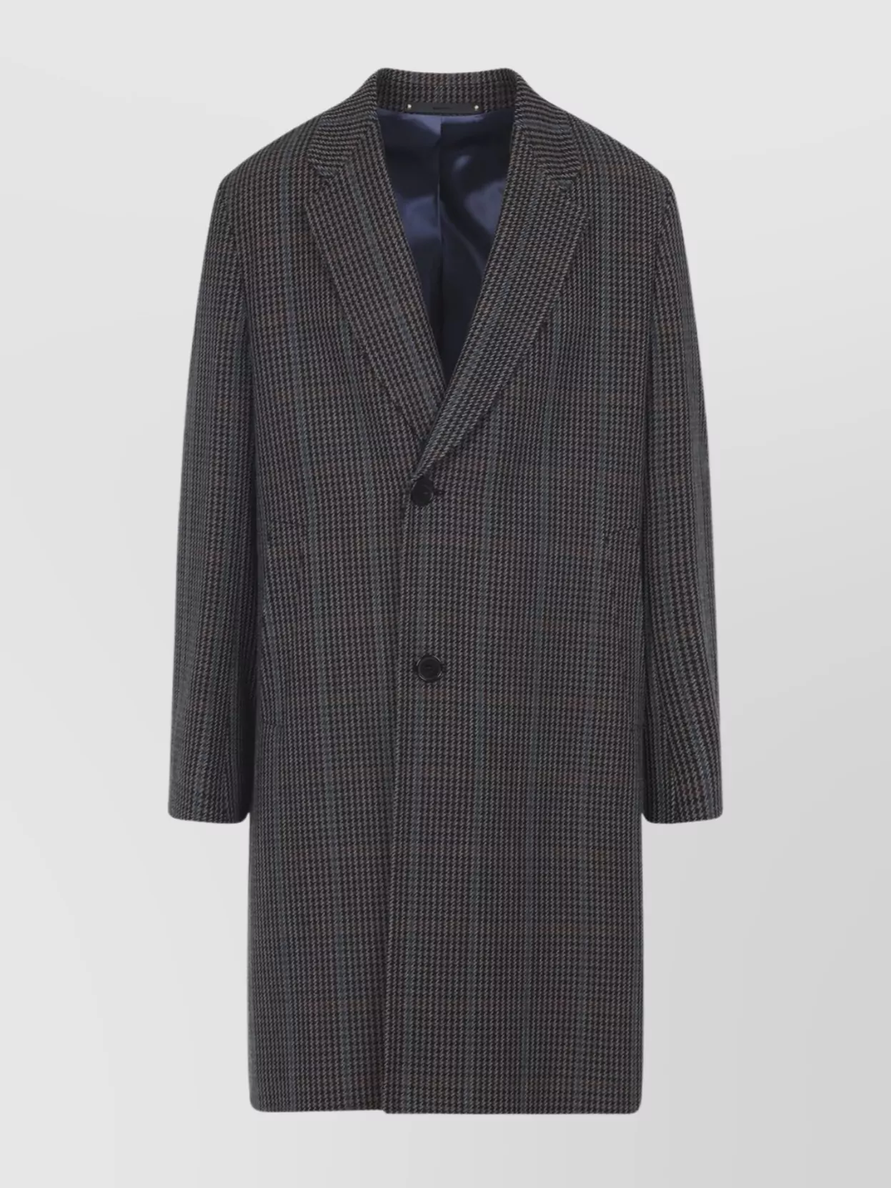 Paul Smith Men's Overcoat With Notch Lapel And Back Belt Detail In Gray