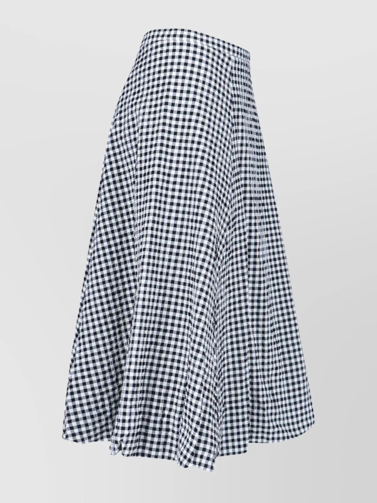 Marni Knee Length A-line Skirt With Checkered Pattern In Grey
