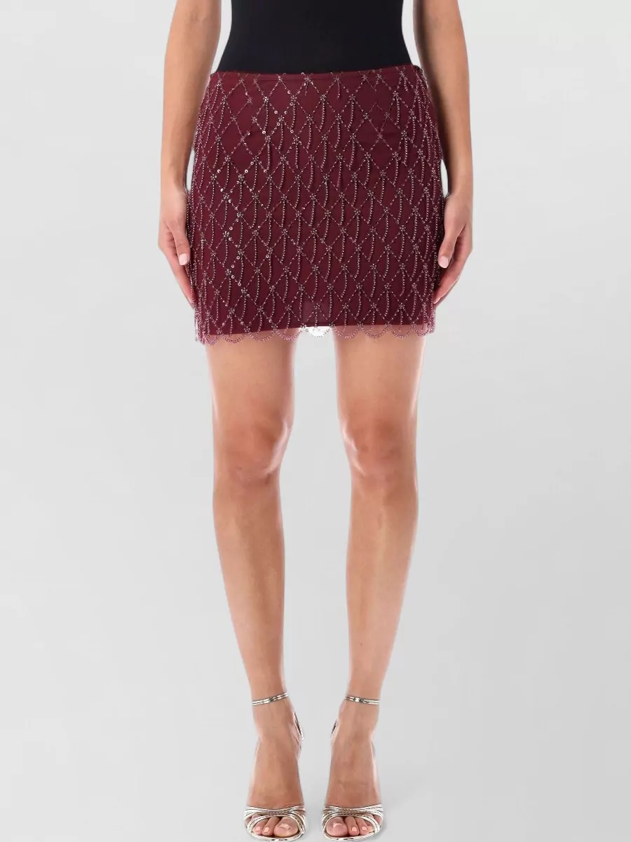 Rotate sequined mini skirt