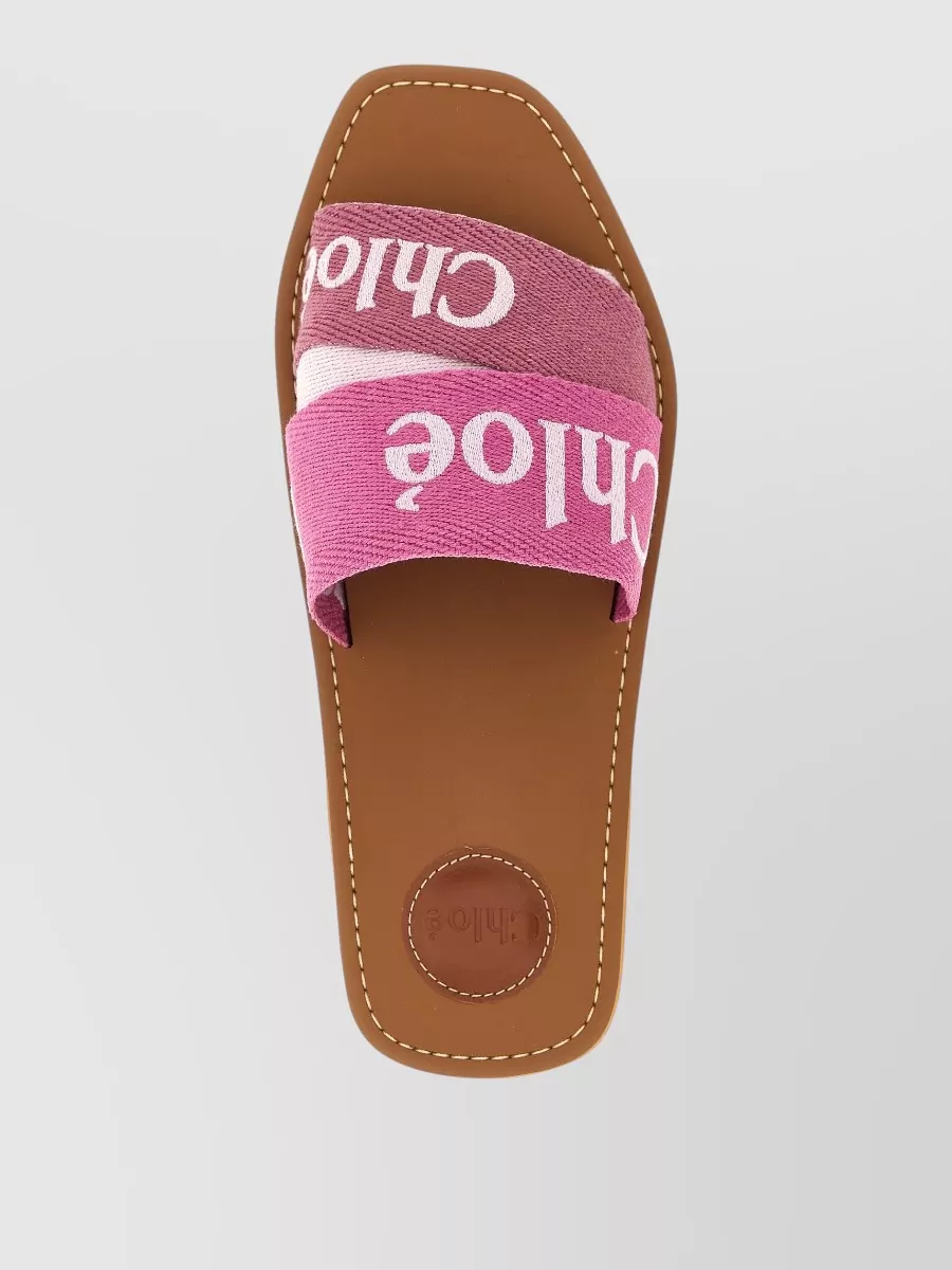 Chloé Linen Woody Sandals