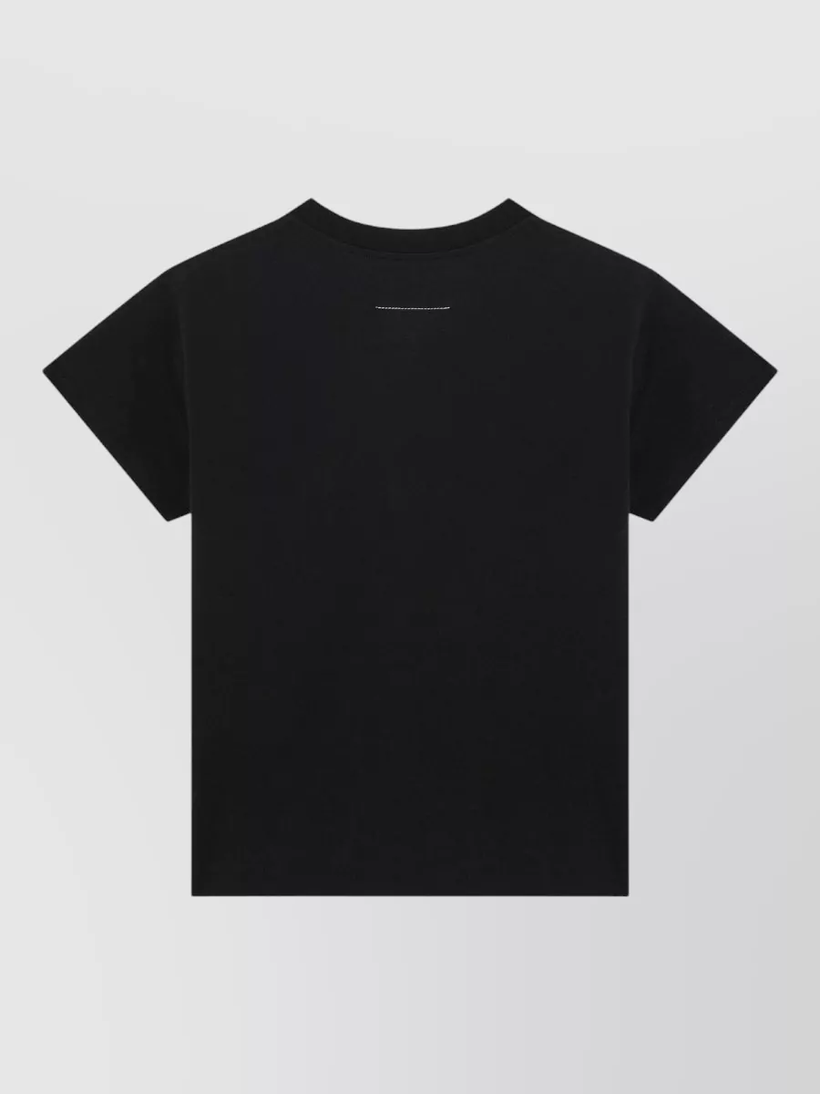 Mm6 Maison Margiela Numeric Signature Patch Crew Neck T Shirt In Multi