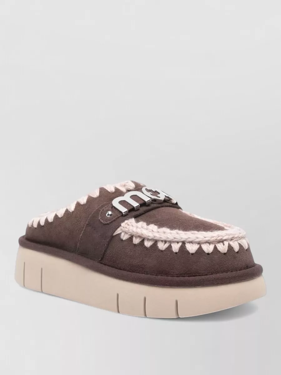 Mou Sheepskin Clog Mules