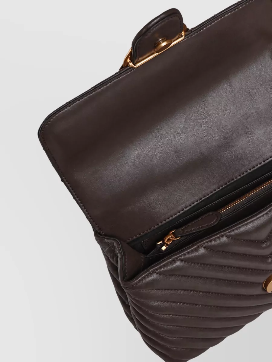 Pinko Love Bag Puff Leather Clutch Bag
