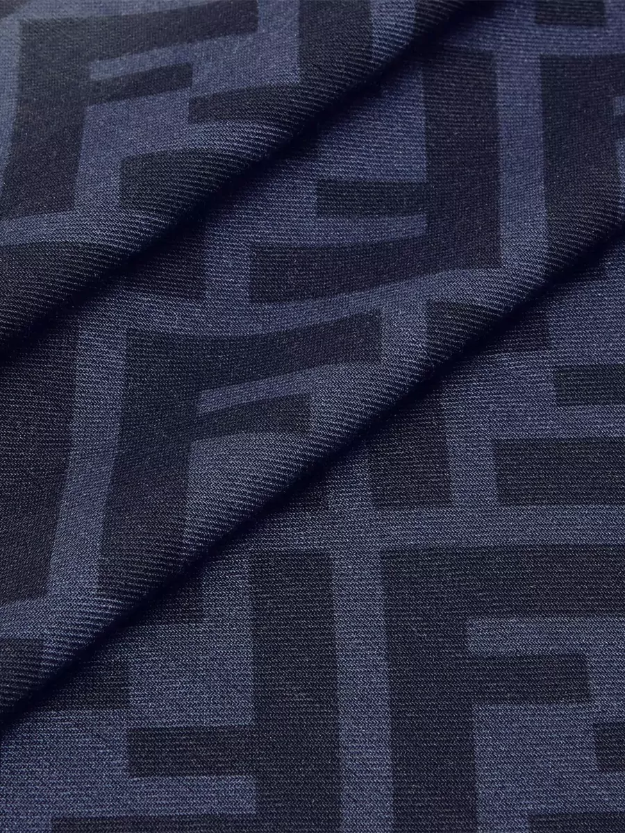 Fendi Silk Wool Ff Motif Scarf