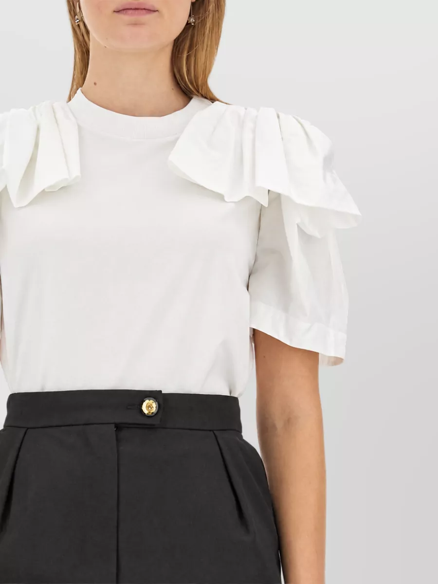 Alexander Mcqueen Ruffled T-Shirt