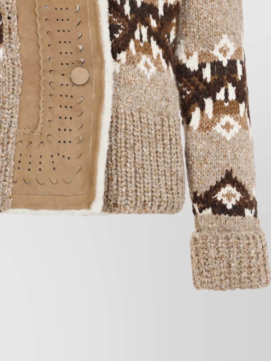 Ermanno Scervino Chunky-Knit Fair Isle Cardigan Coat