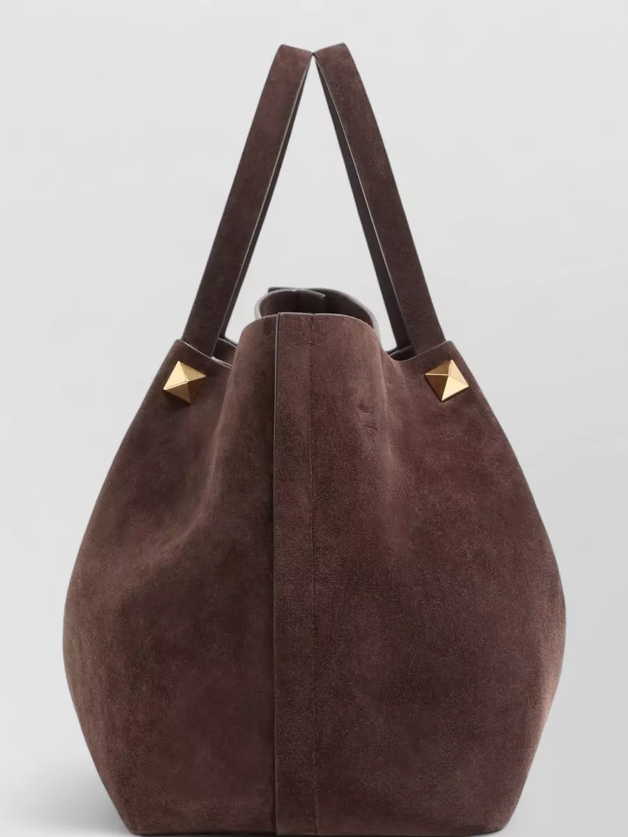 Valentino Suede Leather Large Tote Bag