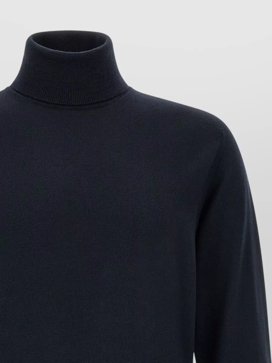 Zanone Virgin Wool Ribbed Turtleneck Sweater