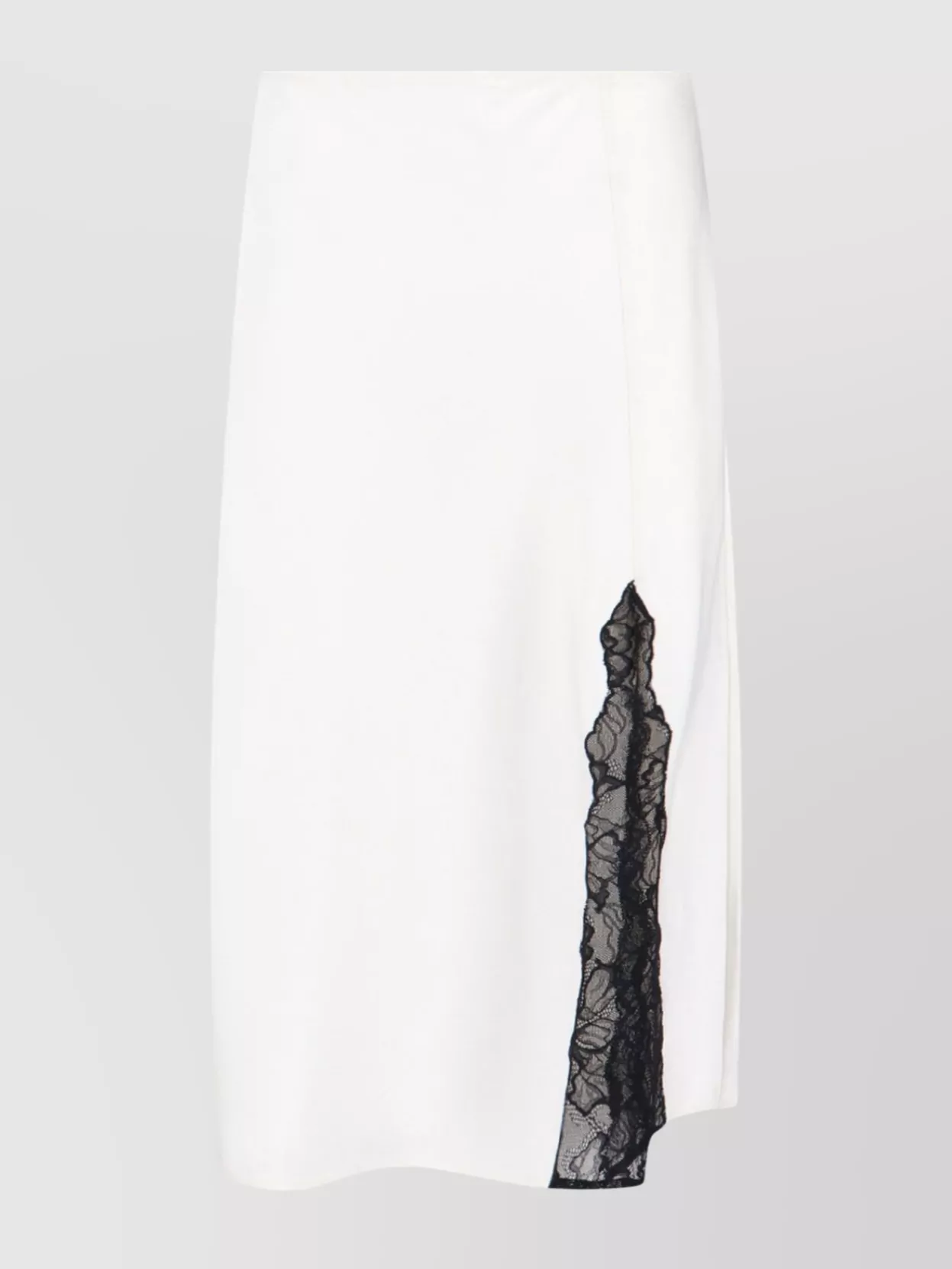 Calvin Klein Lace Detail Skirt Side Slit In White