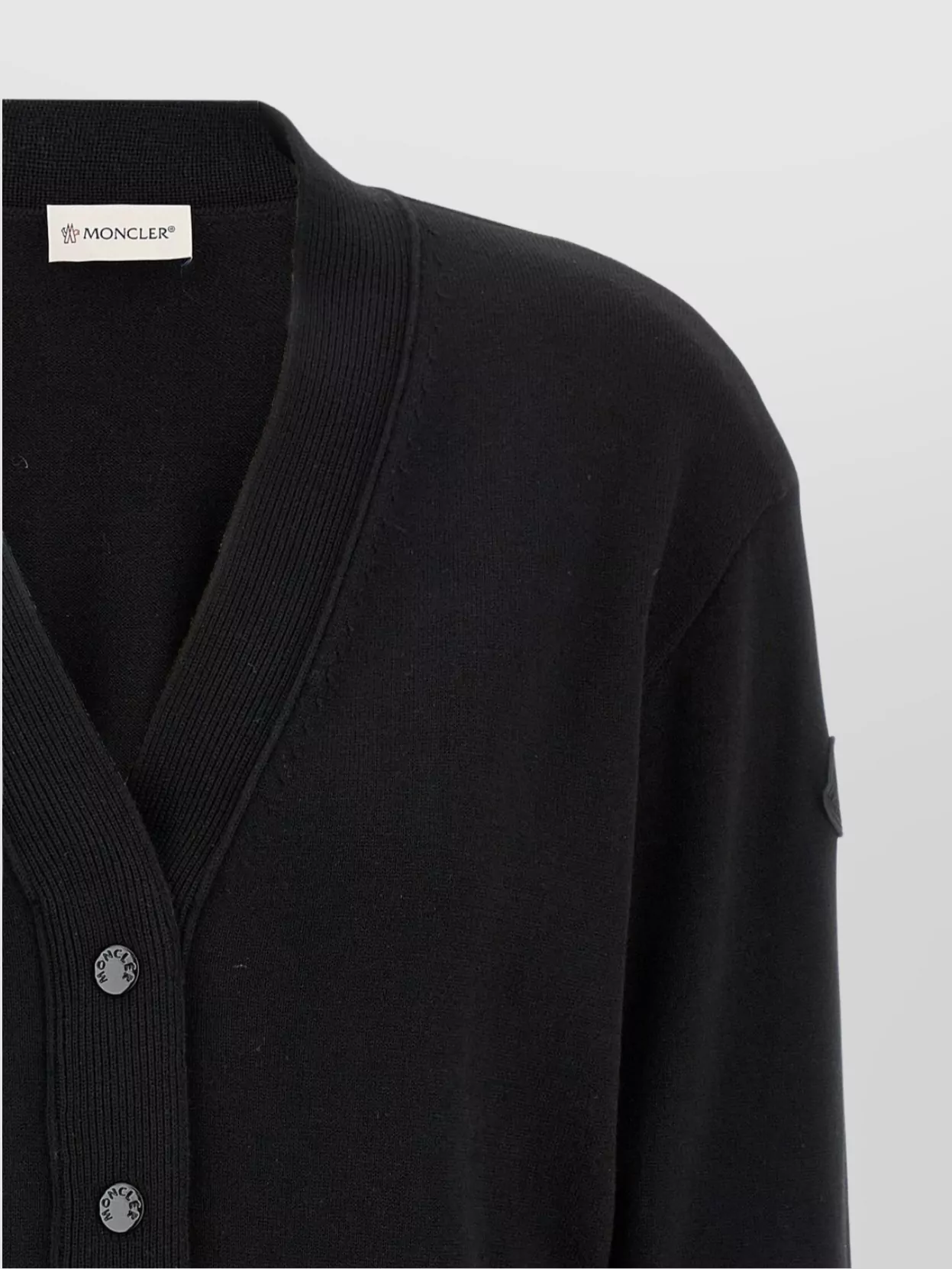 Moncler Cardigan Tricot In Brown