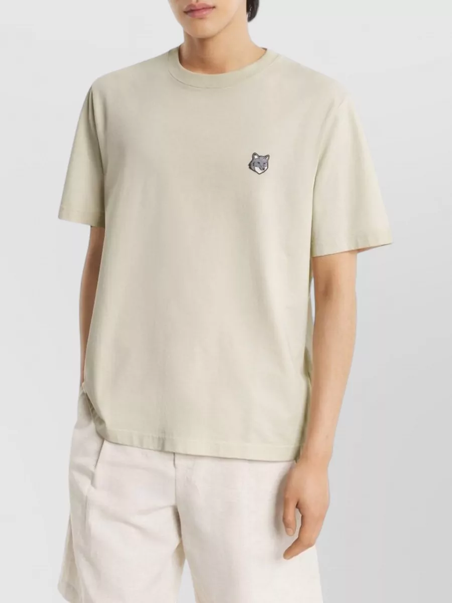 Maison Kitsuné Organic Cotton Fox Head Embroidered T-Shirt