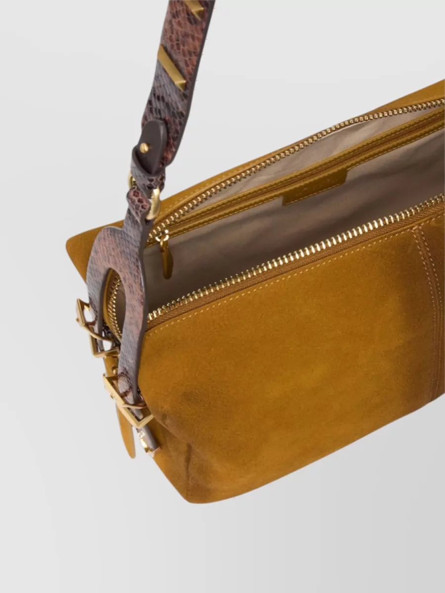 Pinko Love Bag Classic Suede Clutch Bag