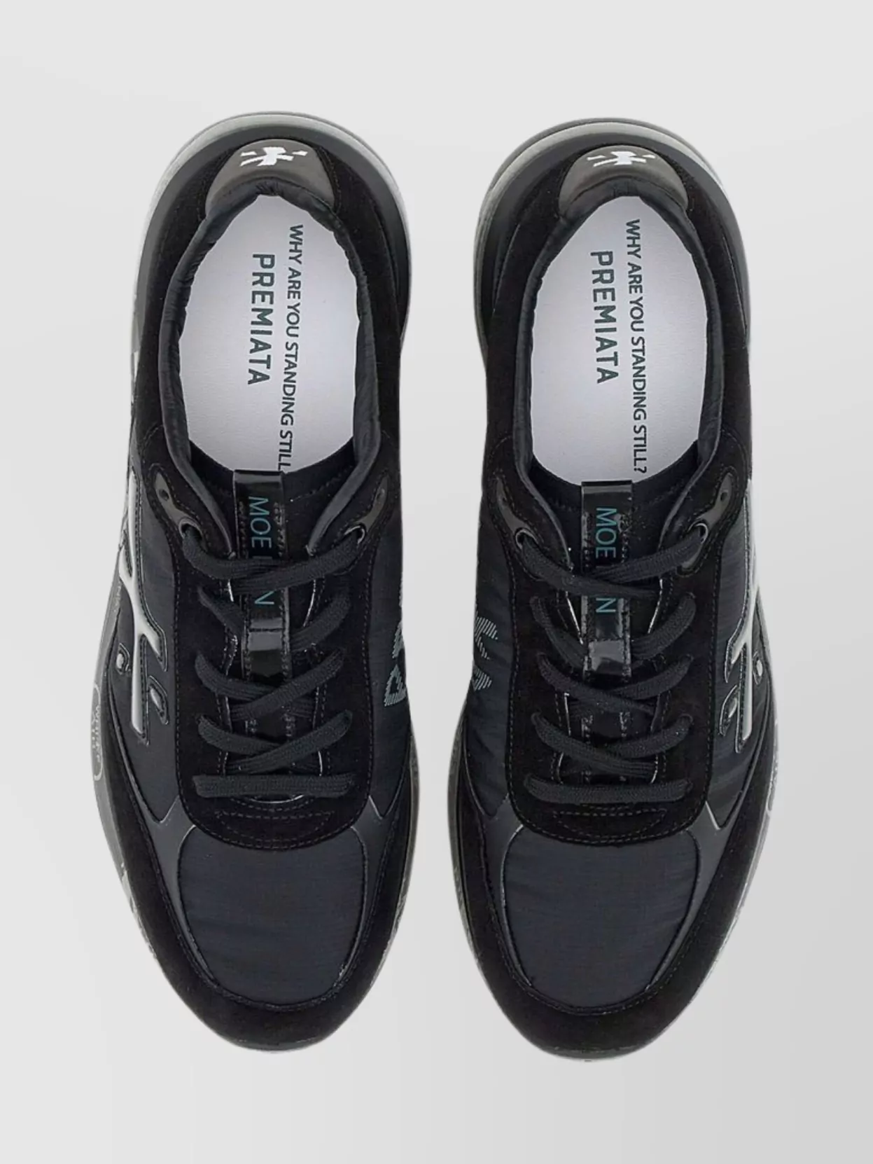 Premiata Leather Sneakers With Logoed Rubber Sole