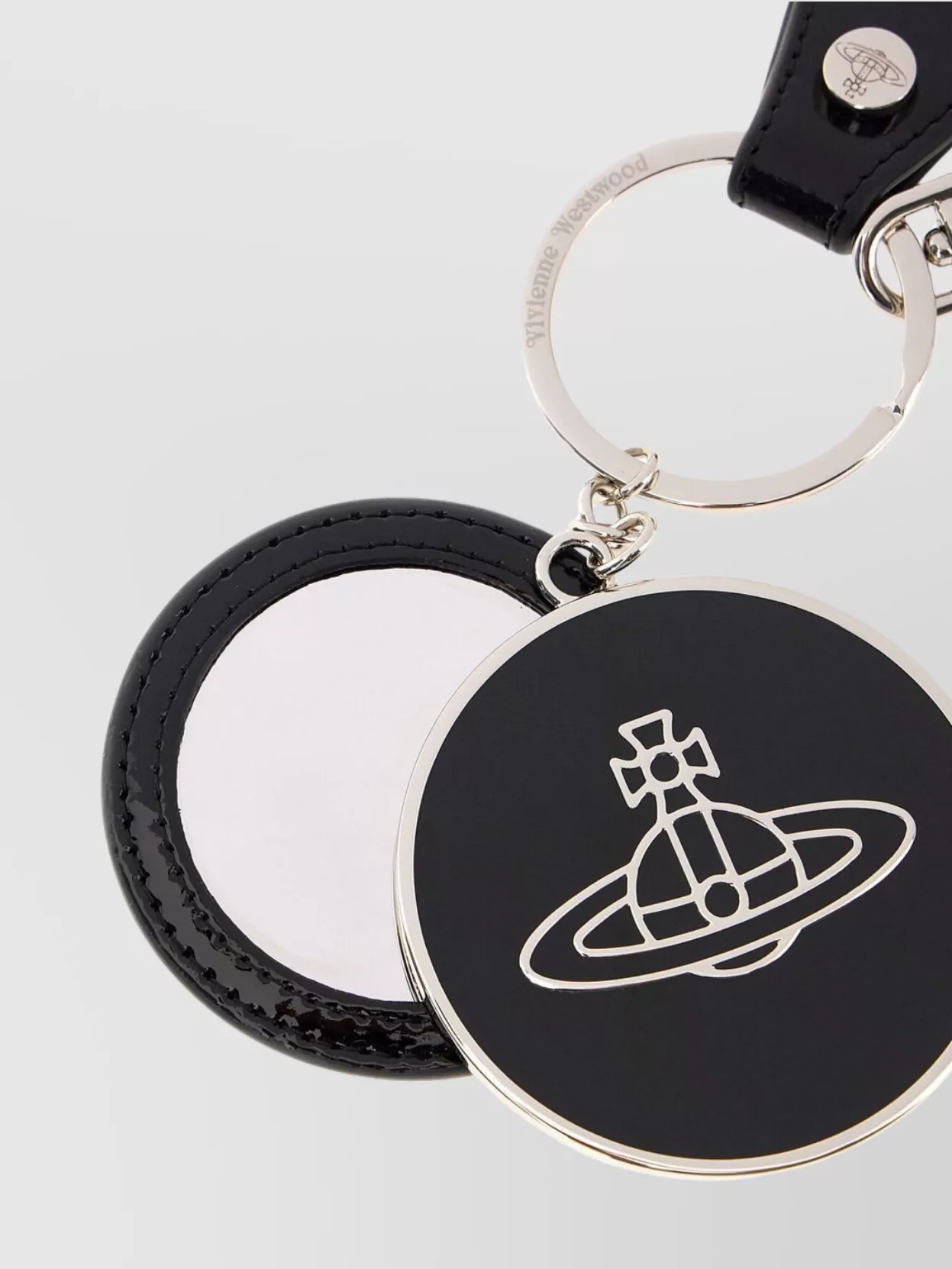 Vivienne Westwood Keyring With Embossed Design And Metal Ring