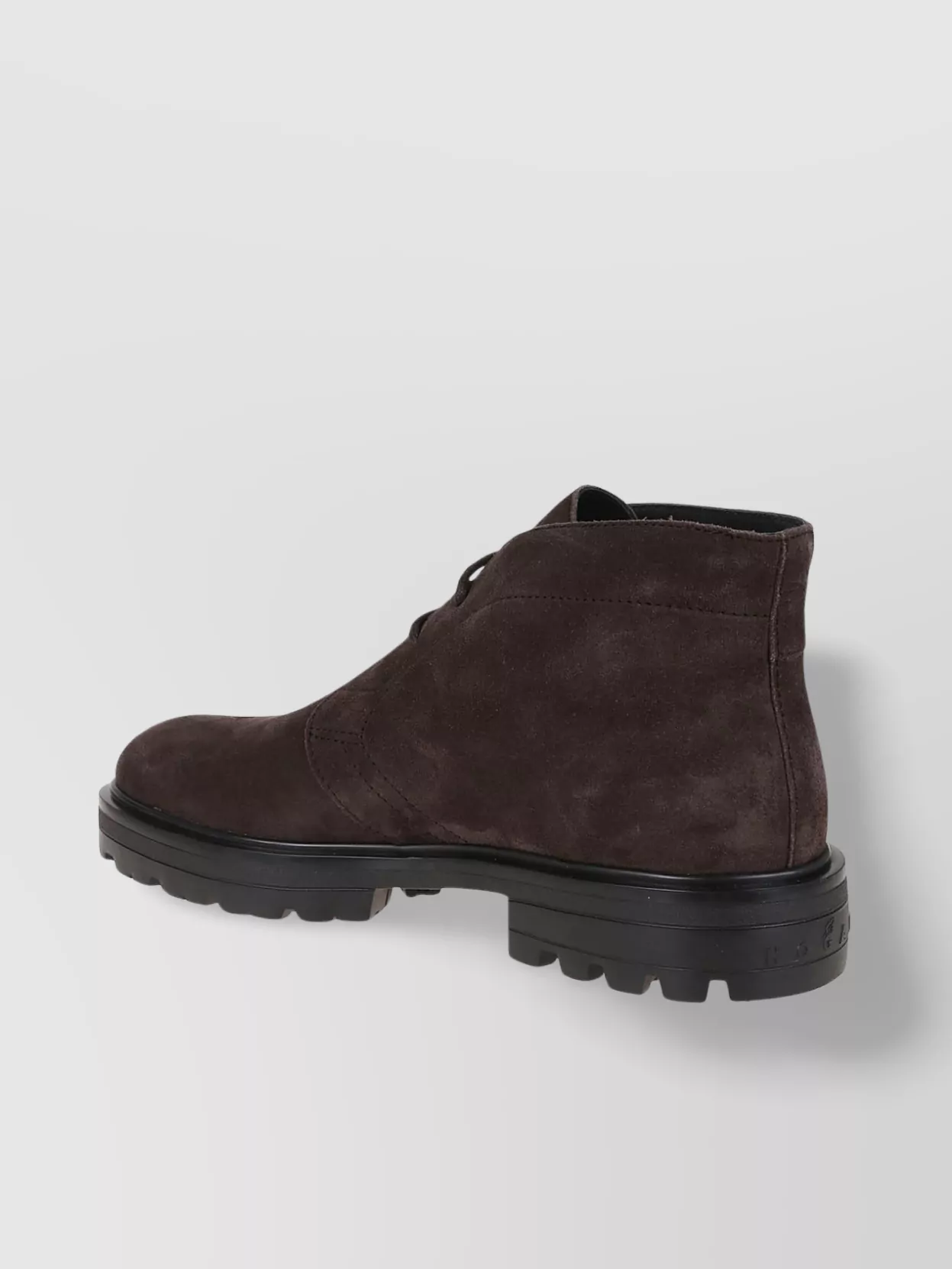 Hogan Suede Lace-Up Ankle Boot Round Toe