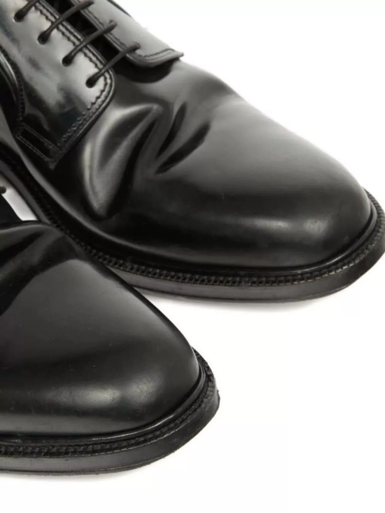 Maison Margiela Almond Toe Lace-Up Shoes With Block Heel