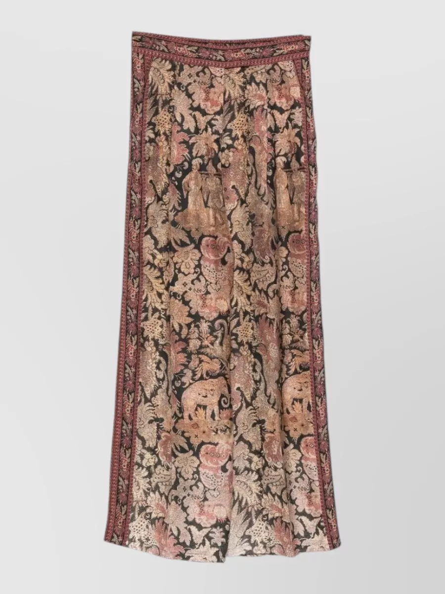 Pierre louise mascia silk printed wide-leg trousers