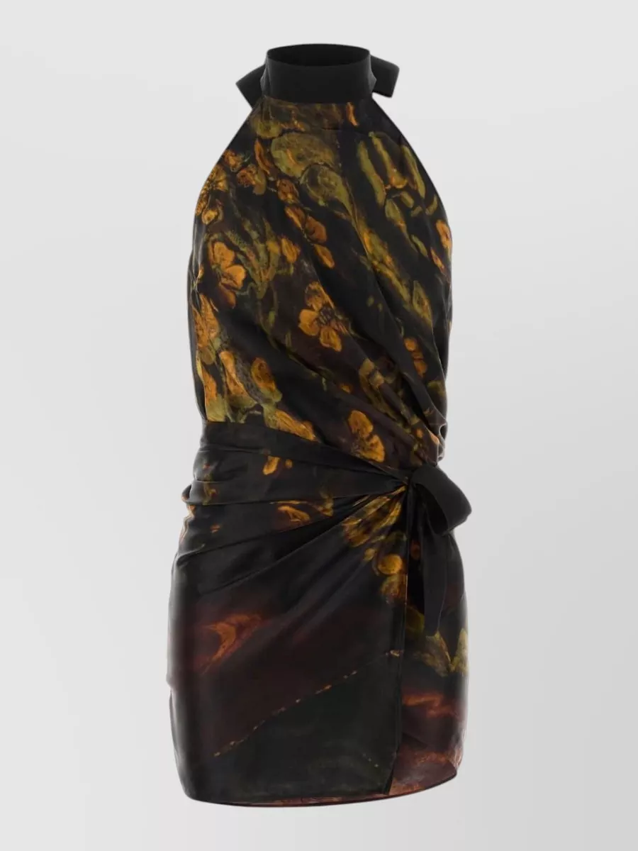Dries Van Noten Printed silk mini dress