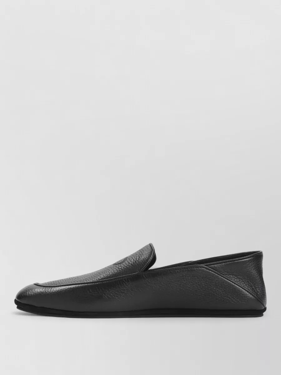 John Lobb Textured Finish Round Toe Mens Loafers