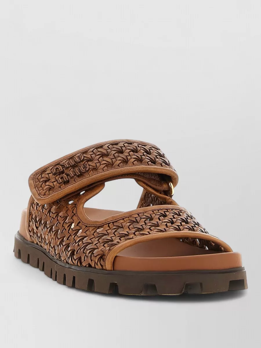 Miu Miu braided leather sandals
