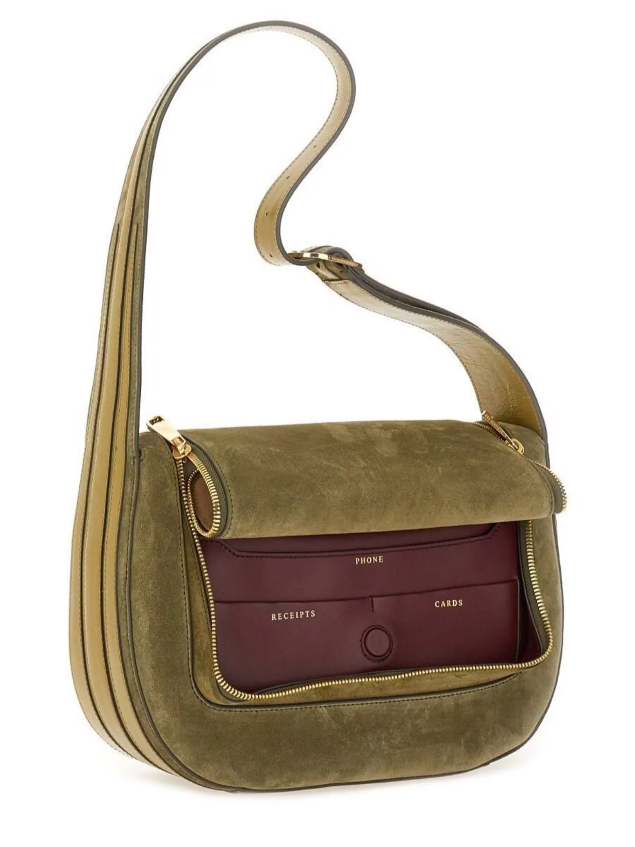 Anya Hindmarch Shoulder Bag With Suede Panel And Pockets