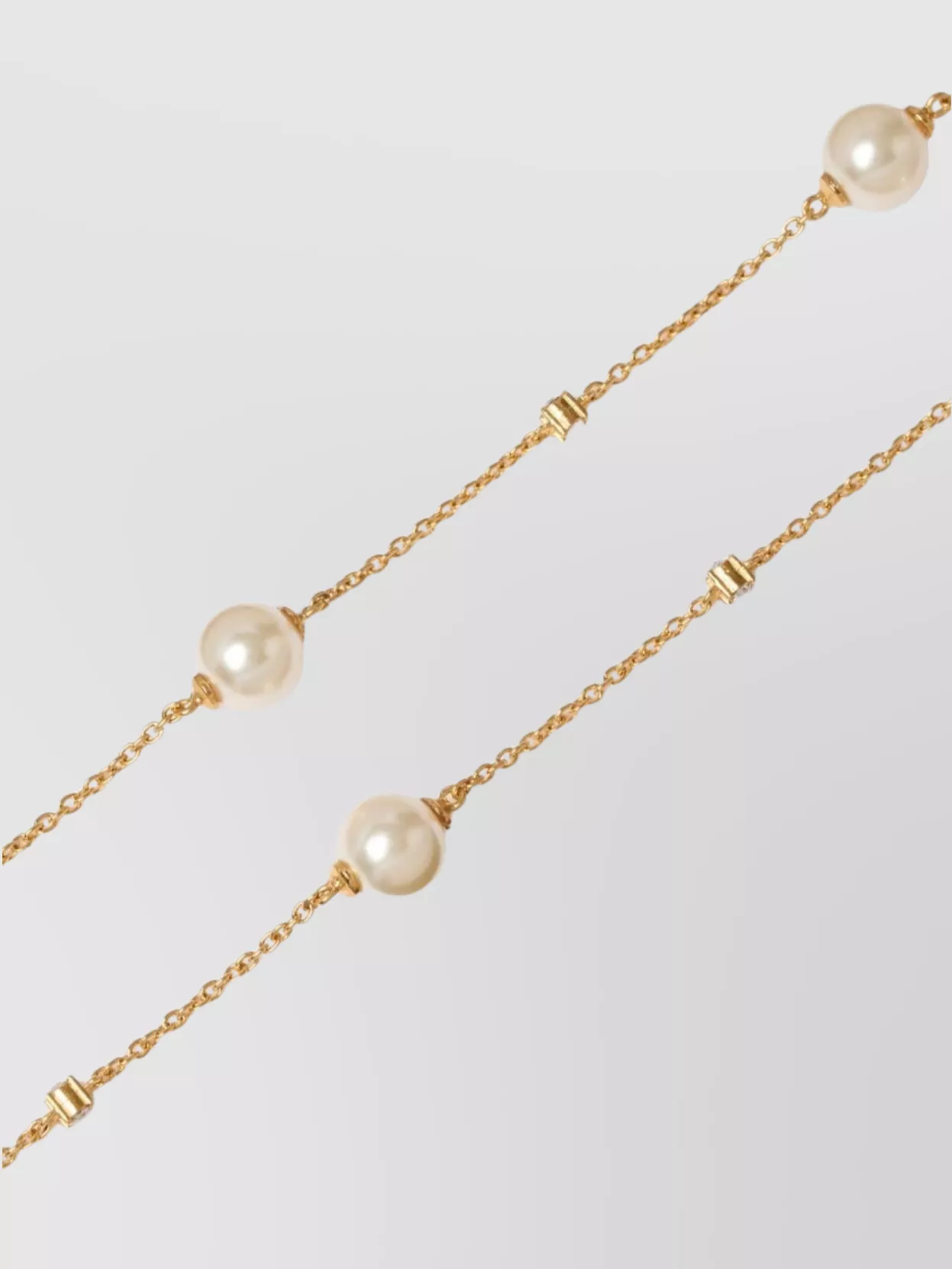 Valentino Garavani Vlogo Necklace Pearls Swarowski Crystals