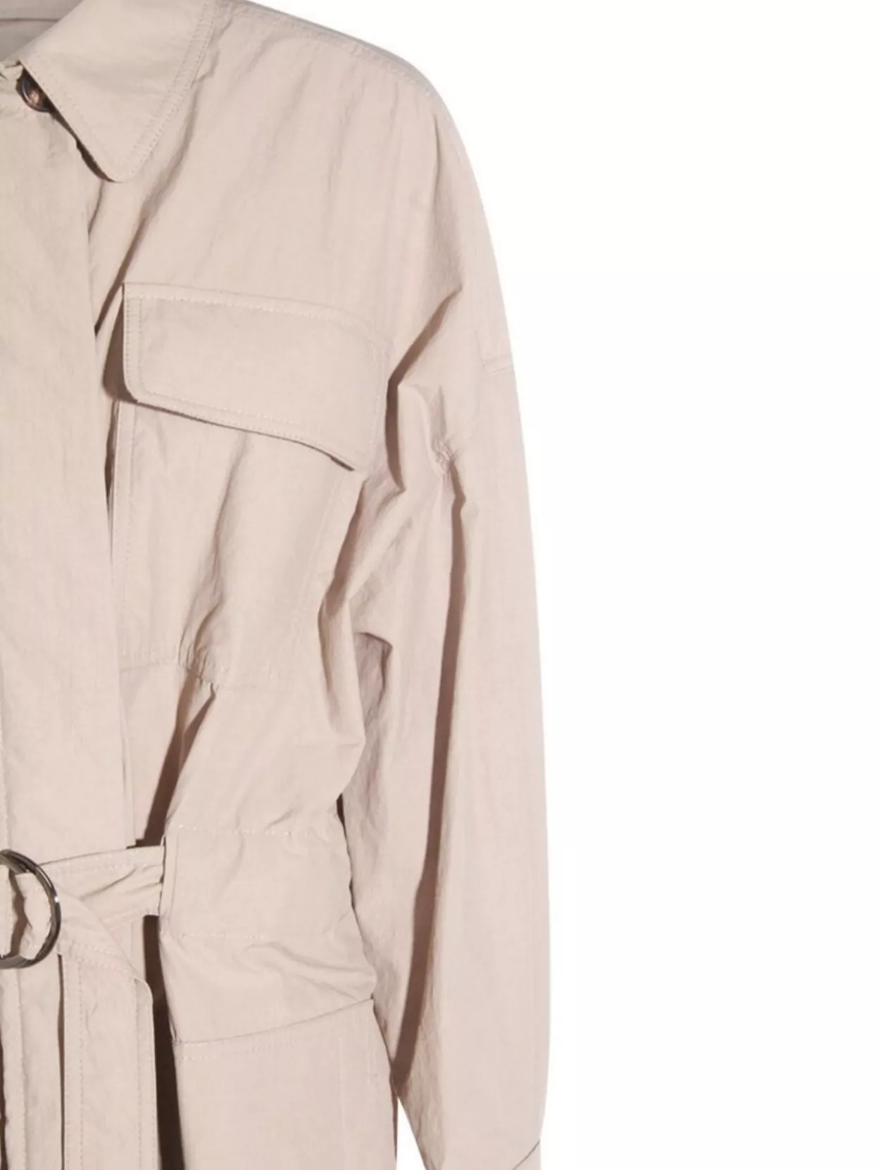 Brunello Cucinelli Long Jacket With Belted Waist And Pockets