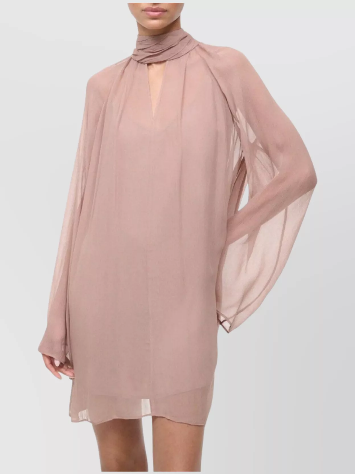 Staud Esther Mini Dress In Taupe