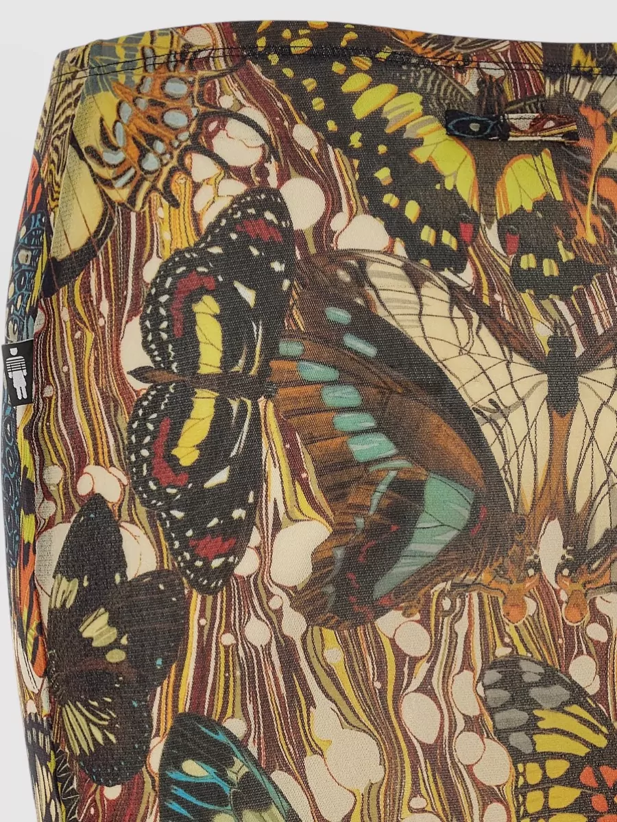 Jean Paul Gaultier Re Edition Butterfly Print High Waist Skirt