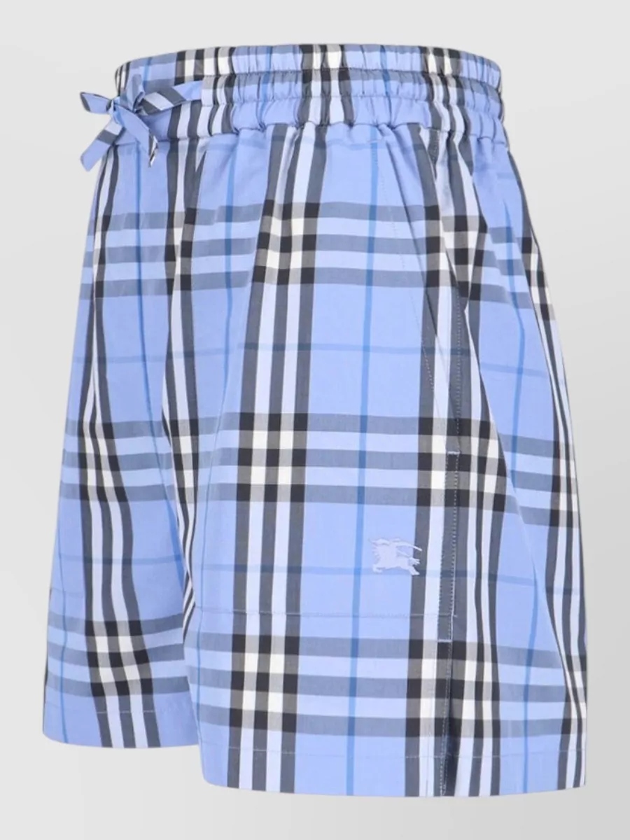 Burberry Cotton Checked Straight-Leg Knee-Length Shorts