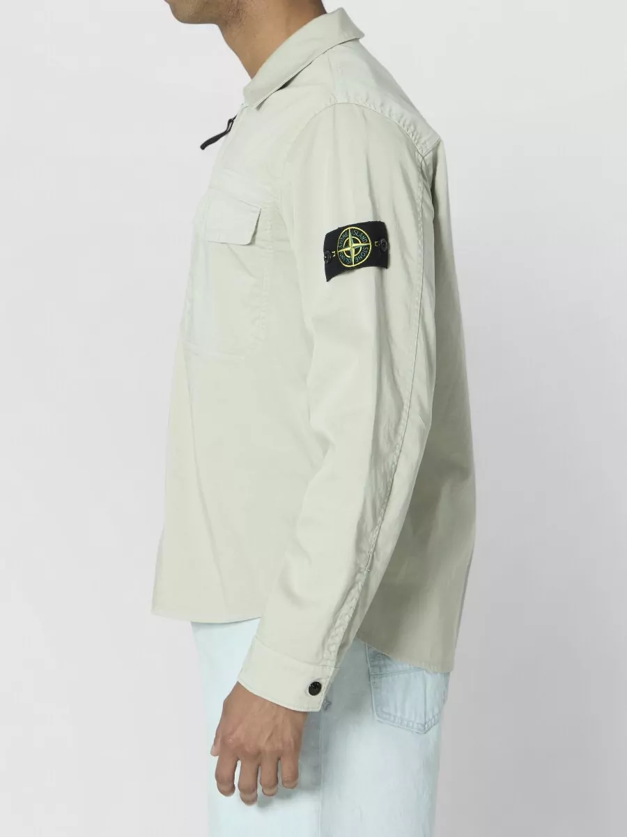 Stone Island Cotton Satin Regular-Fit Shirt Jacket