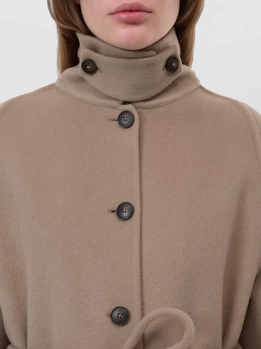 Closed Cashmere Belted Single Breasted Coat