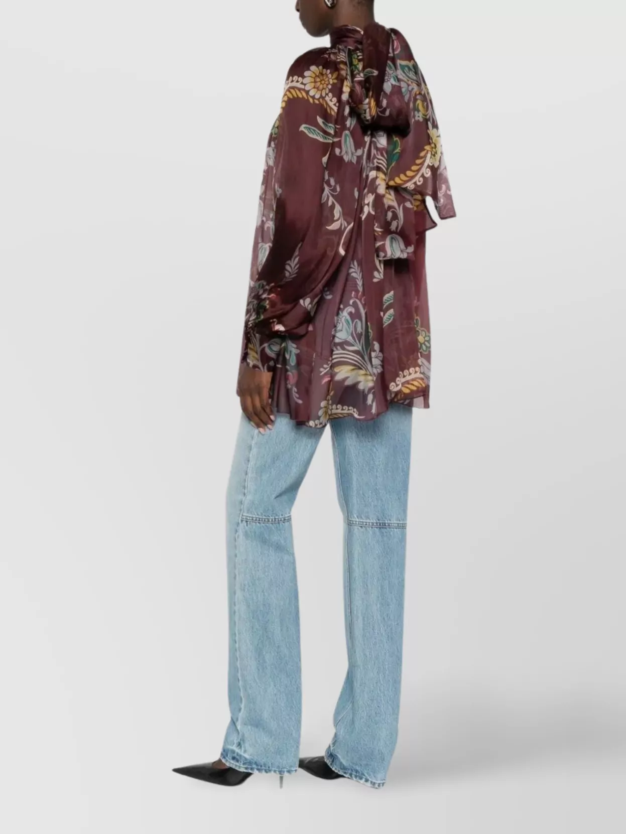 Etro Women Silk Blouse With Paisley Print In Multi